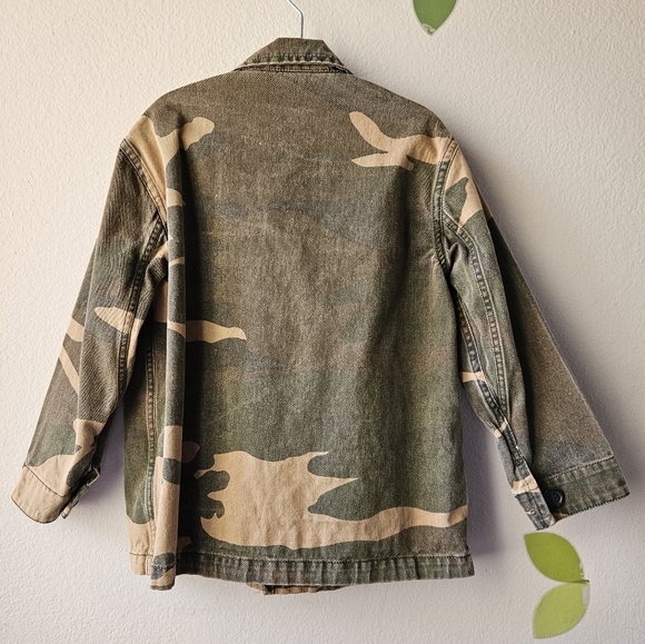 Vintage 1980s Distressed Camouflage Chore Kids Jacket - Picture 2 of 6